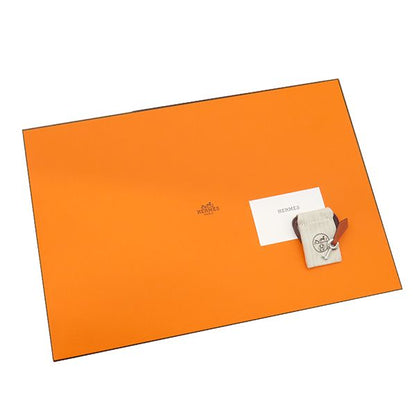 Hermes Miscellaneous Goods Poker Box Mahogany Brownish Silver Hardware Unused