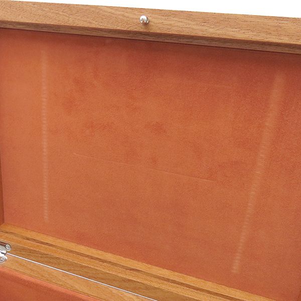 Hermes Miscellaneous Goods Poker Box Mahogany Brownish Silver Hardware Unused