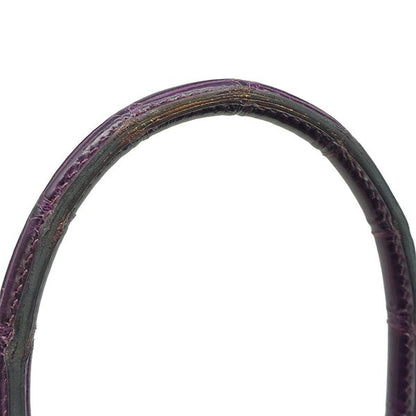 Hermes Handbag Birkin 30 Porosus Amethyst Silver Hardware Purple Croc L