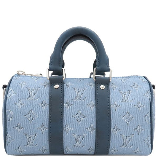 Louis Vuitton 2way Bag Keepall Bandoliere 25 Monogram Heritage Canvas Blue