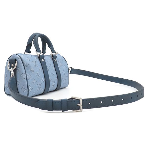 Louis Vuitton 2way Bag Keepall Bandoliere 25 Monogram Heritage Canvas Blue