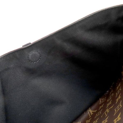 Louis Vuitton Shoulder Bag Odeon Nm MM Monogram Canvas Leather Monogram X Noir