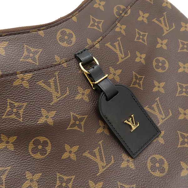 Louis Vuitton Shoulder Bag Odeon Nm MM Monogram Canvas Leather Monogram X Noir