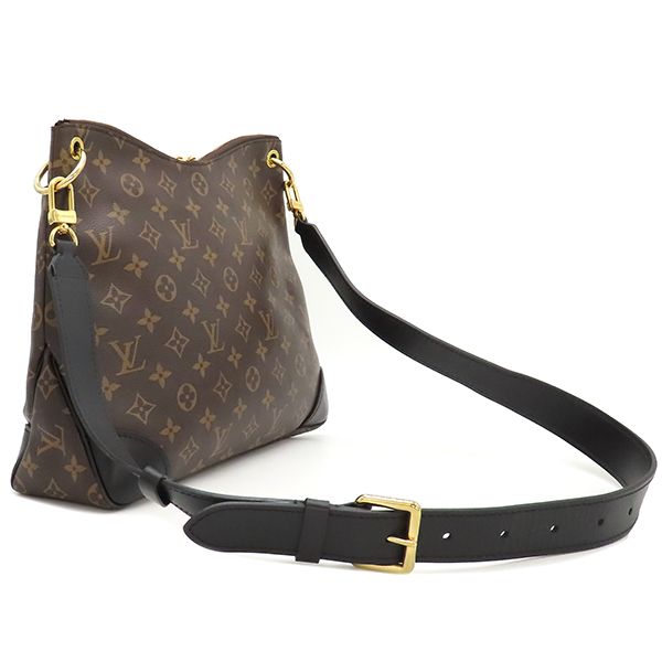 Louis Vuitton Shoulder Bag Odeon Nm MM Monogram Canvas Leather Monogram X Noir