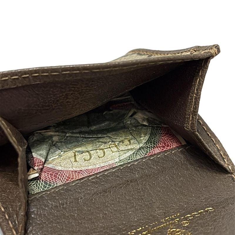Gucci Coin Case Accessories Collectiongg Plus GG Supreme Beige And Dark Brown