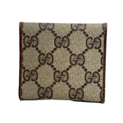 Gucci Coin Case Accessories Collectiongg Plus GG Supreme Beige And Dark Brown