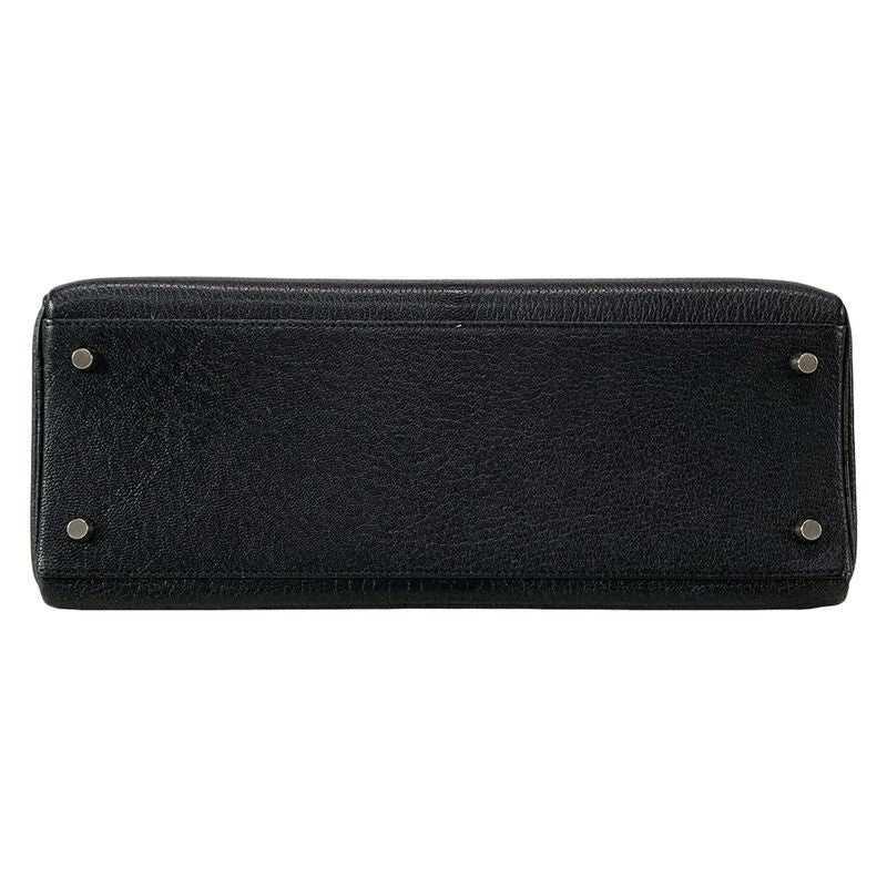 Hermes Handbag Kelly 35 Black Inside Stitching/silver Hardware