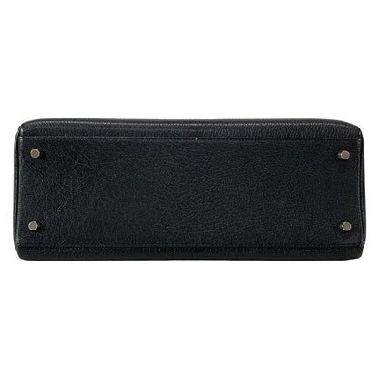 Hermes Handbag Kelly 35 Black Inside Stitching/silver Hardware