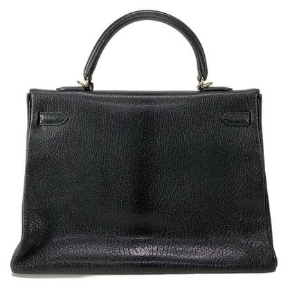 Hermes Handbag Kelly 35 Black Inside Stitching/silver Hardware