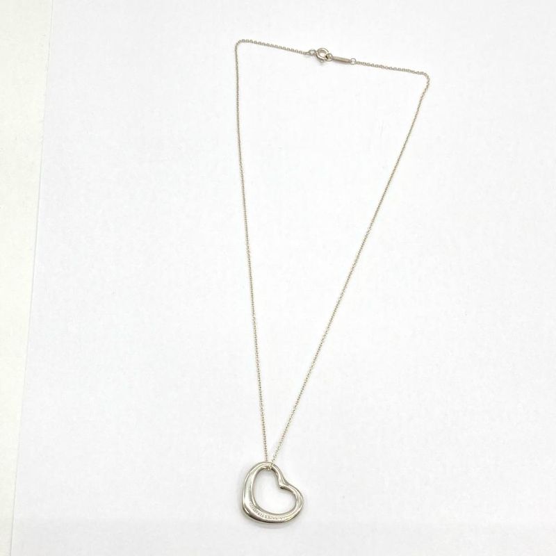 Tiffany & Co Tiffany & Co Open Heart Pendant Necklace Sv925 48g Silver Ladies