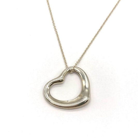 Tiffany & Co Tiffany & Co Open Heart Pendant Necklace Sv925 48g Silver Ladies