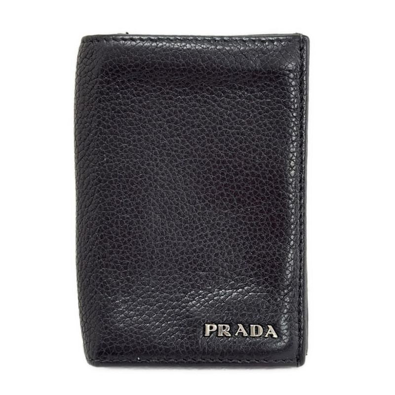 Prada Business Card Case - Black Leather