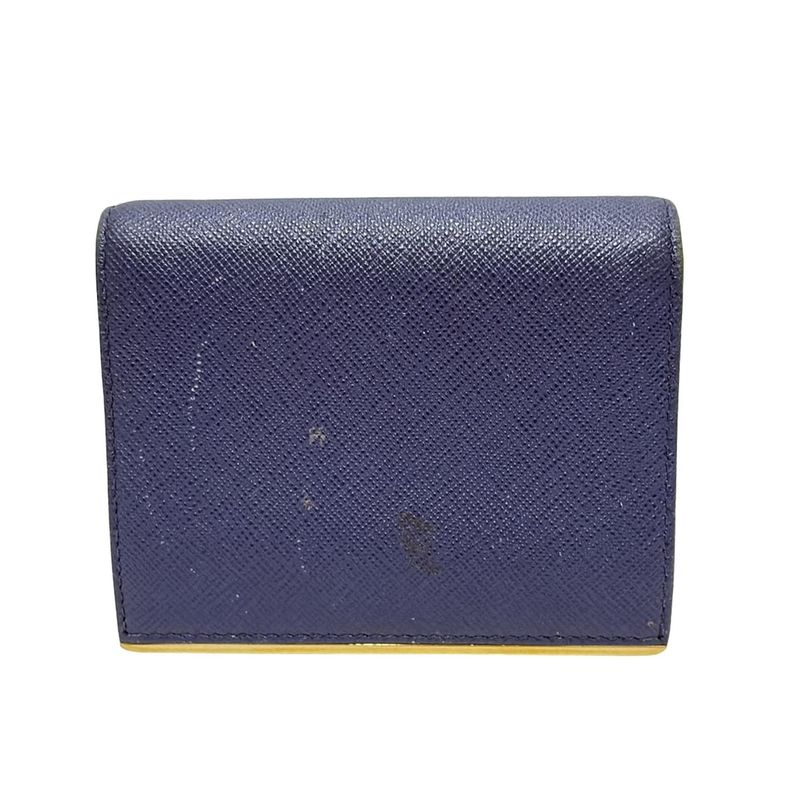 Prada Bifold Wallet - Navy Leather