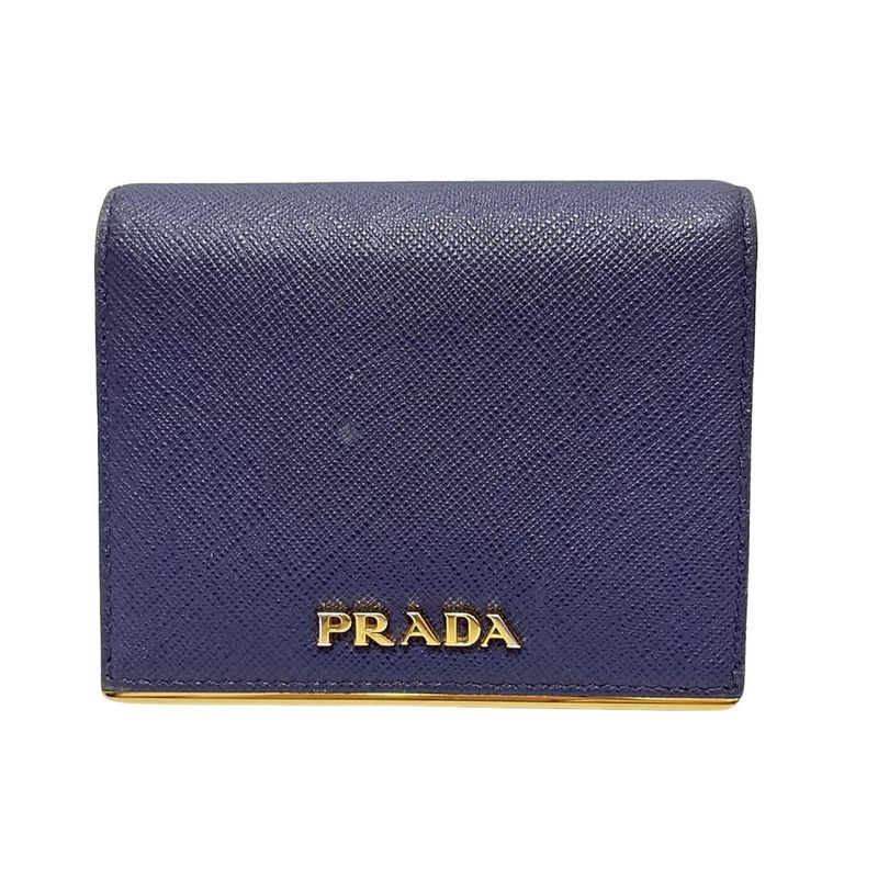 Prada Bifold Wallet - Navy Leather