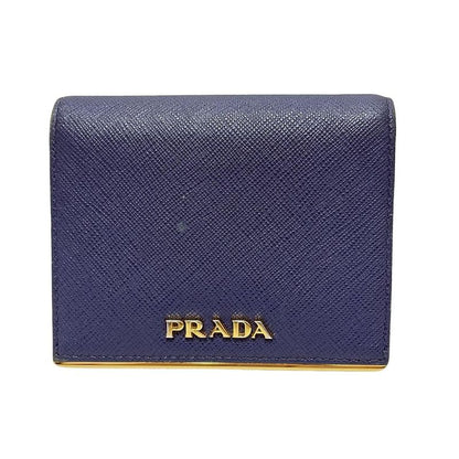 Prada Bifold Wallet - Navy Leather
