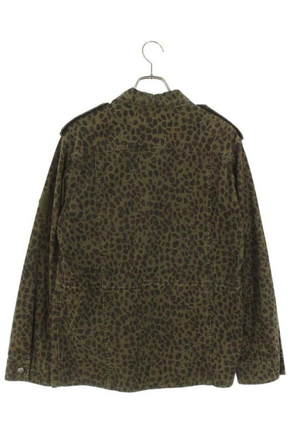 Saint Laurent Paris 415939 Y378t Leopard Print Military Jacket Blouson Men 46