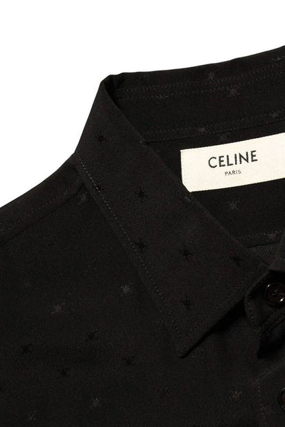 Celine 2c15a805v.38no Triomphe Loose Long Sleeve Shirt Men 37