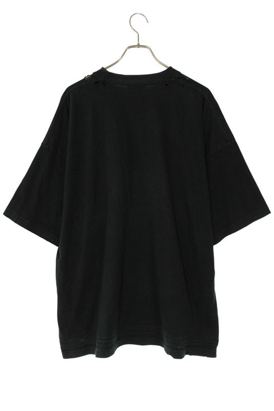 Balenciaga 694576 Tmv88 Metal Logo Paint Crash Finish T-shirt Men 1