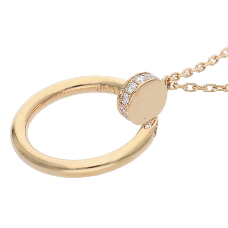 Cartier Juste UN CLOU Neclace 18K Pink Gold Diamond Necklace Men's