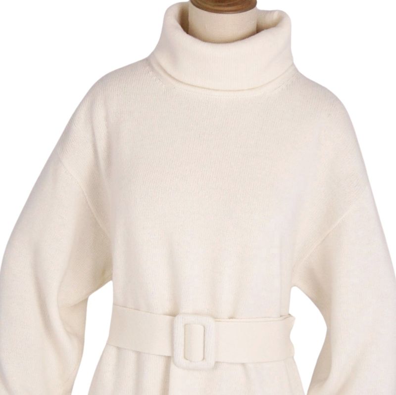 Gucci Dress With Belt Knit High Neck Wool