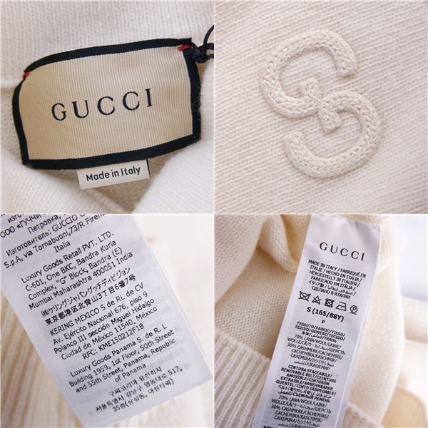 Gucci Dress With Belt Knit High Neck Wool