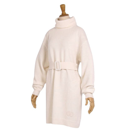 Gucci Dress With Belt Knit High Neck Wool