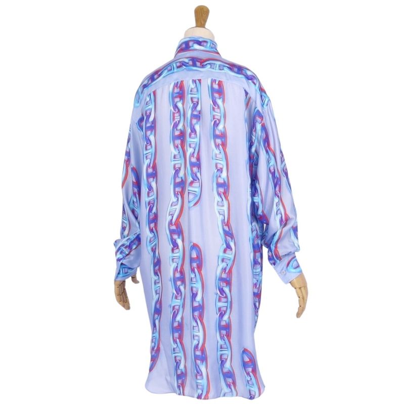 Hermes Shirt Dress Chaine D'ancre Silk Twill