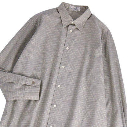Hermes Shirt Long Sleeve Long Sleeve Serie Button Cotton
