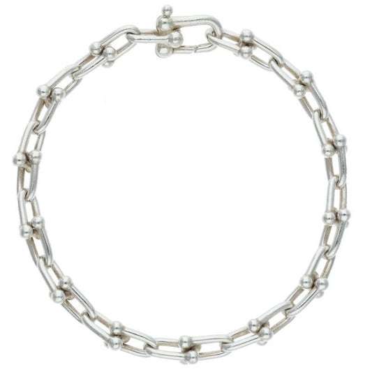 Tiffany & Co Hardwear Hardware Small Link Silver Bracelet Men's L