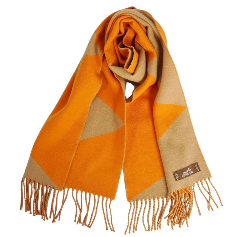 Hermes Scarf Shawl Zigzag 100% Cashmere Le