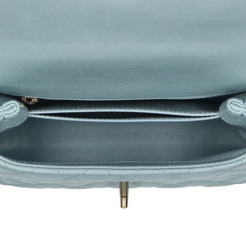 Chanel A92990 Coco Handle Caviar Skin Chain 2WAY Handbag Women 24