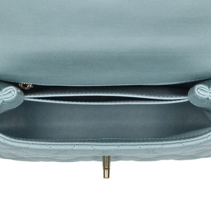 Chanel A92990 Coco Handle Caviar Skin Chain 2WAY Handbag Women 24