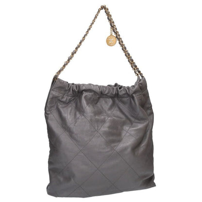 Chanel 22 Large Shiny Calf Chain Shoulder Bag Women