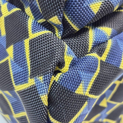 Prada Backpack Sac - Black Blue And Yellow