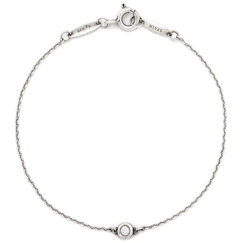 Tiffany & Co Tiffany & Co Bracelet by-the-Yard 1p Diamond Silver 925 Diamond