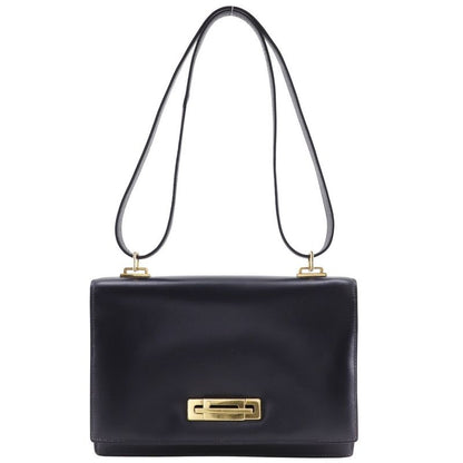 Hermes Box Calf Vintage Leather And Gold Plated Ladies Shoulder Bag