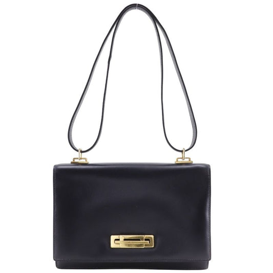 Hermes Box Calf Vintage Leather And Gold Plated Ladies Shoulder Bag