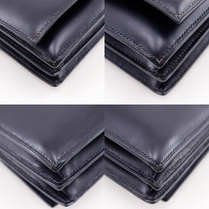 Hermes Box Calf Vintage Leather And Gold Plated Ladies Shoulder Bag