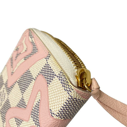 Louis Vuitton Damier Portefeuille Cles Mans N60099 Azure Rose Ballerine Long