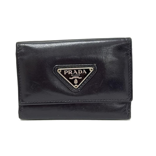 Prada Key Case - Black 6 Hooks Leather