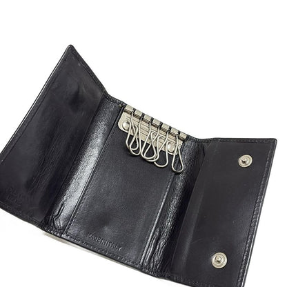 Prada Key Case - Black 6 Hooks Leather