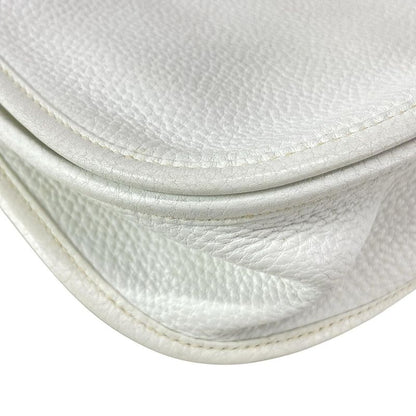 Hermes Shoulder Bag Evelyn Doe GM White Silver Hardware