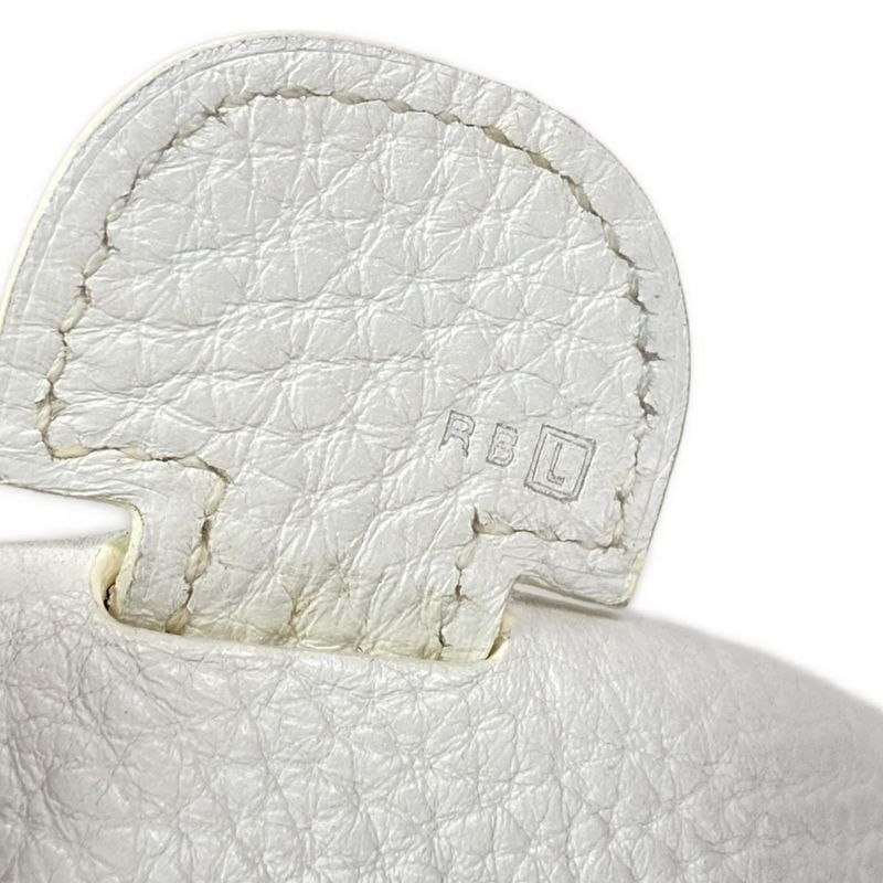 Hermes Shoulder Bag Evelyn Doe GM White Silver Hardware