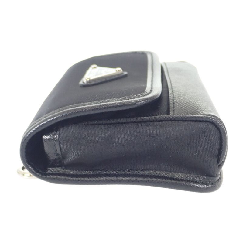 Prada Mini Pouch Re-nylon 2zt0222dmhf0002 Shoulder Bag Saffiano Nylon Black