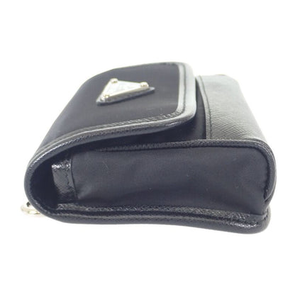 Prada Mini Pouch Re-nylon 2zt0222dmhf0002 Shoulder Bag Saffiano Nylon Black