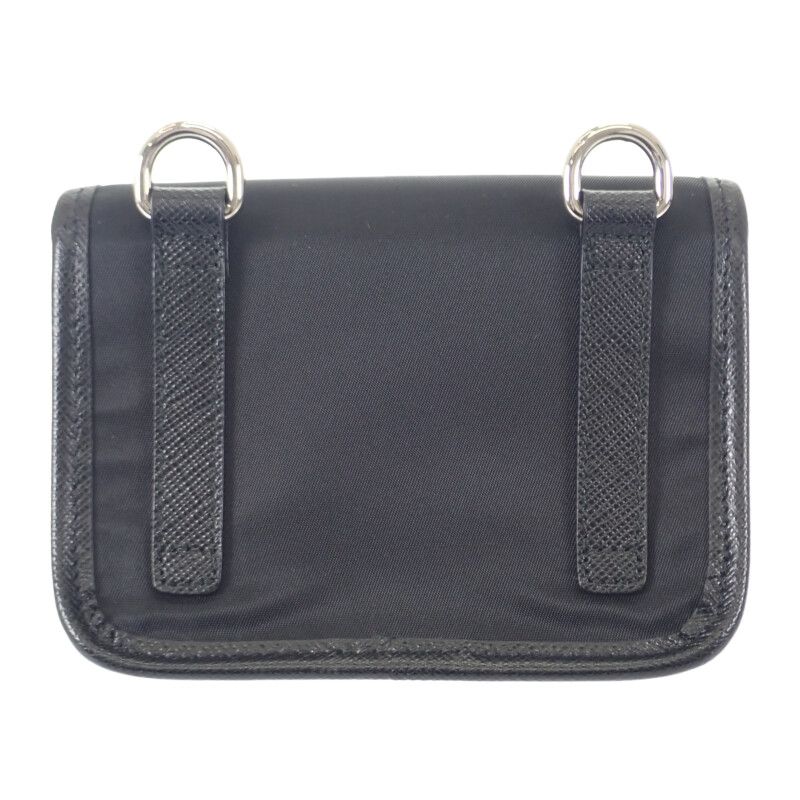 Prada Mini Pouch Re-nylon 2zt0222dmhf0002 Shoulder Bag Saffiano Nylon Black