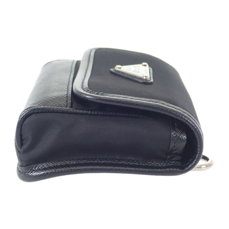 Prada Mini Pouch Re-nylon 2zt0222dmhf0002 Shoulder Bag Saffiano Nylon Black