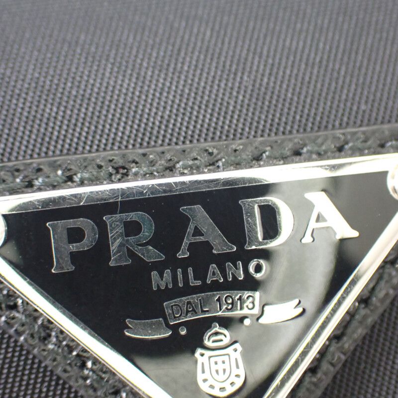 Prada Mini Pouch Re-nylon 2zt0222dmhf0002 Shoulder Bag Saffiano Nylon Black