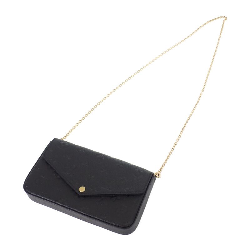 Louis Vuitton Pochette Felicie M82477 Shoulder Bag Monogram Empreinte Black