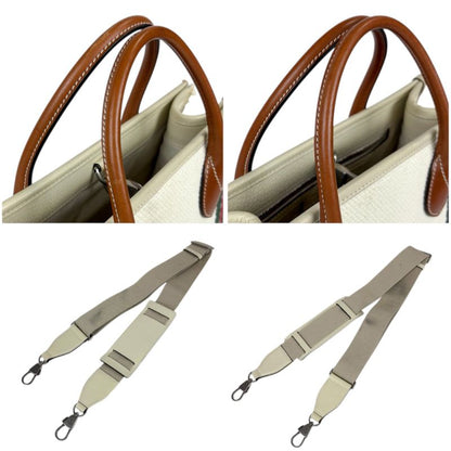 Gucci Interlocking Logo Embroidery 2WAY Tote Bag Shoulder Bag Sherry Line Ivory